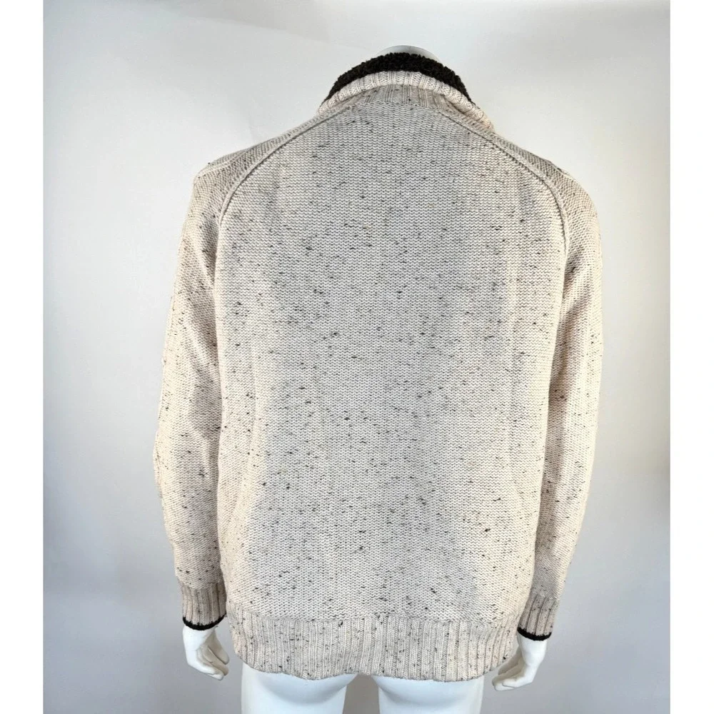 Johnston & Murphy Wool Fisherman Cardigan Mens XL Sherpa Heavyweight Jacket‎